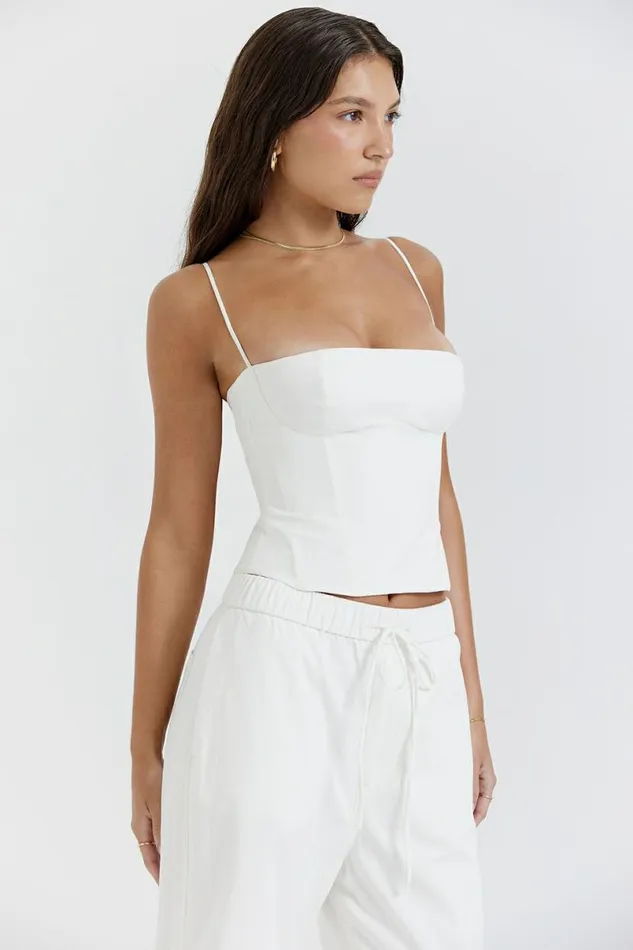Women Audette White Structured Corset House Of CB Corsets Women Audette White Structured Corset House Of CB Corsets