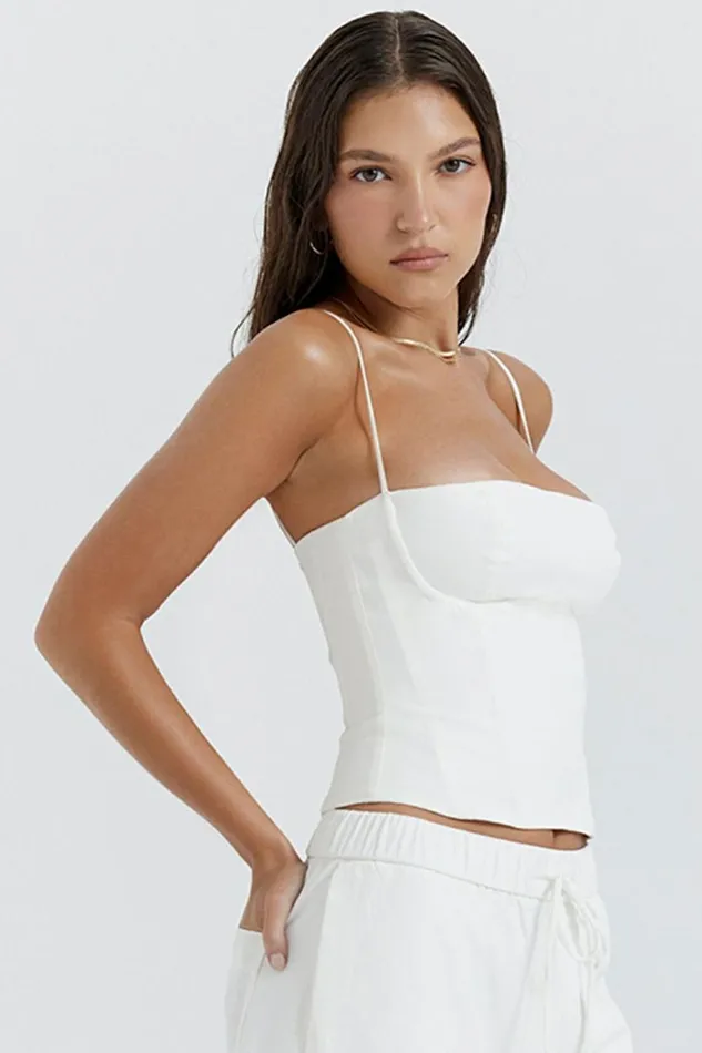 Women Audette White Structured Corset House Of CB Corsets Women Audette White Structured Corset House Of CB Corsets