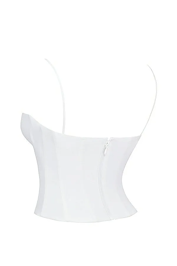 Women Audette White Structured Corset House Of CB Corsets Women Audette White Structured Corset House Of CB Corsets