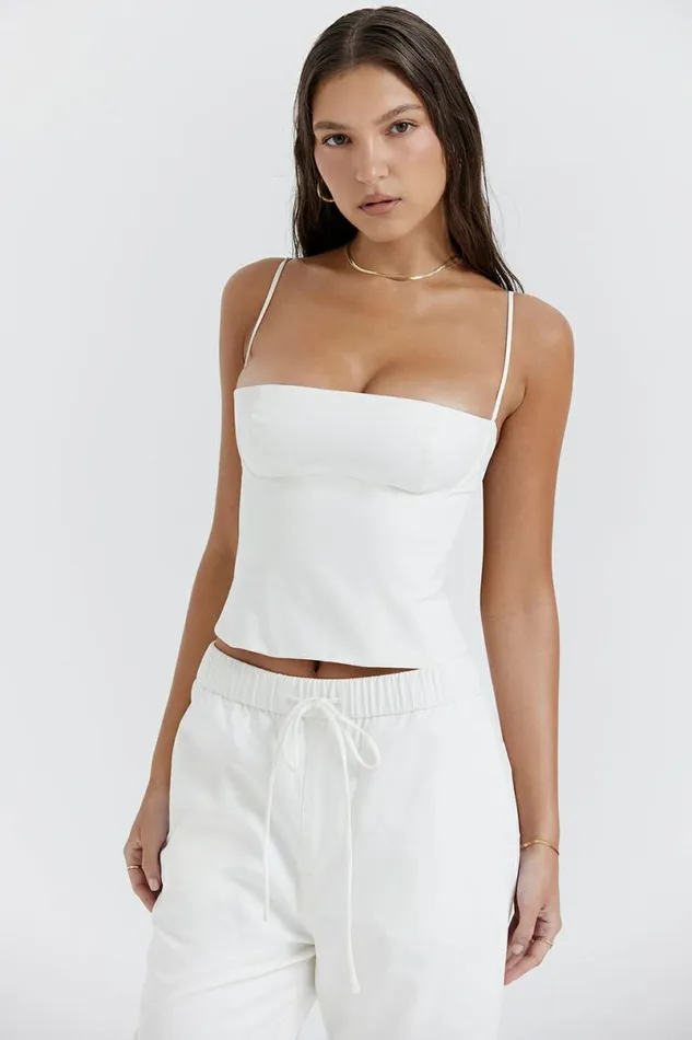 Women Audette White Structured Corset House Of CB Corsets Women Audette White Structured Corset House Of CB Corsets