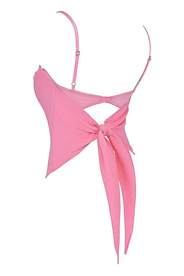 Women Aurelia French Pink Hanky Hem Top House Of CB Tops