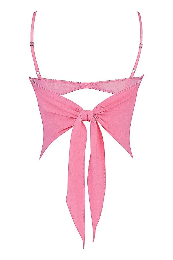 Women Aurelia French Pink Hanky Hem Top House Of CB Tops