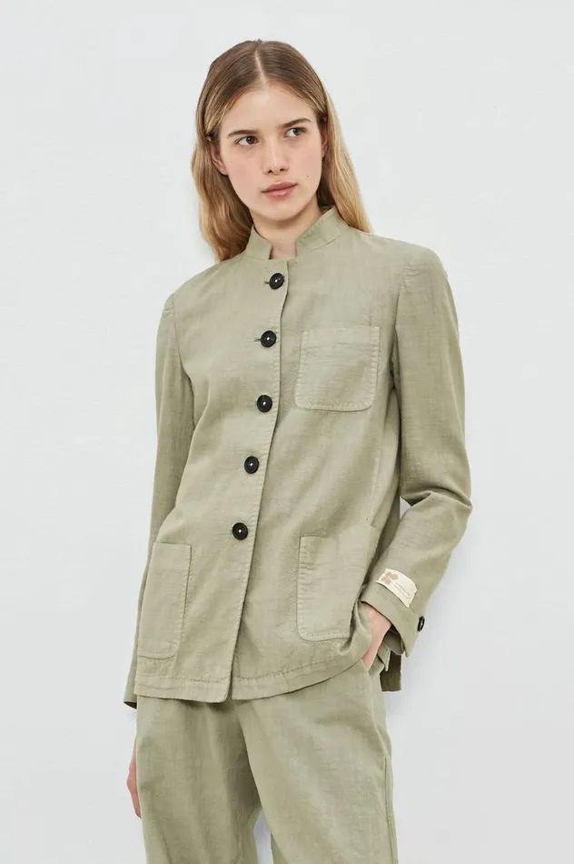 Women BALIW 8211 Cotton Singlebreasted Jacket 8211 Fango Massimo Alba Jackets and Coats Women BALIW 8211 Cotton Singlebreasted Jacket 8211 Fango Massimo Alba Jackets and Coats
