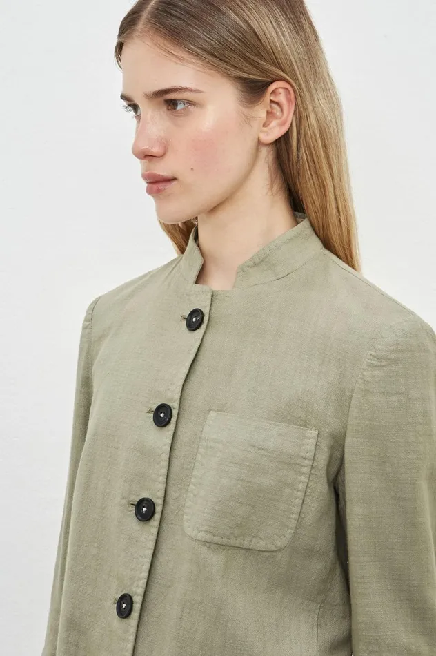 Women BALIW 8211 Cotton Singlebreasted Jacket 8211 Fango Massimo Alba Jackets and Coats Women BALIW 8211 Cotton Singlebreasted Jacket 8211 Fango Massimo Alba Jackets and Coats