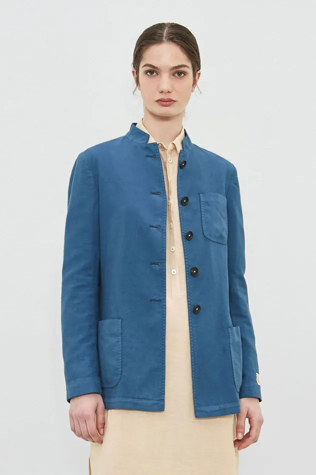 Women BALIW 8211 Cotton Singlebreasted Jacket 8211 Oltremare Massimo Alba Jackets and Coats Women BALIW 8211 Cotton Singlebreasted Jacket 8211 Oltremare Massimo Alba Jackets and Coats