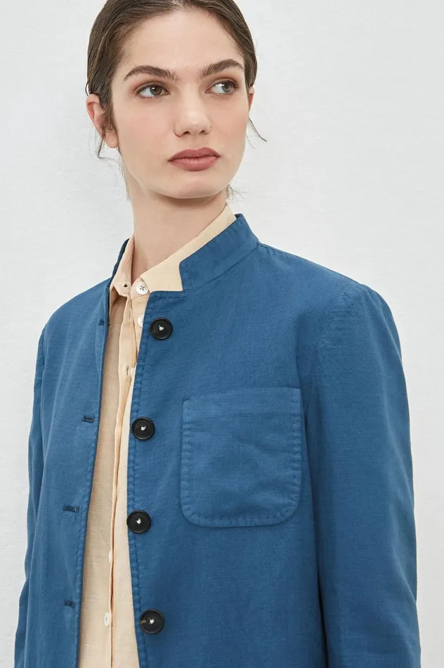 Women BALIW 8211 Cotton Singlebreasted Jacket 8211 Oltremare Massimo Alba Jackets and Coats Women BALIW 8211 Cotton Singlebreasted Jacket 8211 Oltremare Massimo Alba Jackets and Coats