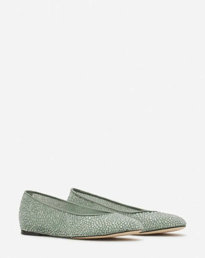Women Ballerinas Lanvin Mesh Ballerina With Rhinestones Meleze Women Ballerinas Lanvin Mesh Ballerina With Rhinestones Meleze