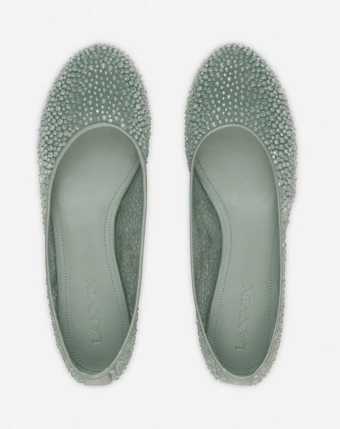 Women Ballerinas Lanvin Mesh Ballerina With Rhinestones Meleze Women Ballerinas Lanvin Mesh Ballerina With Rhinestones Meleze