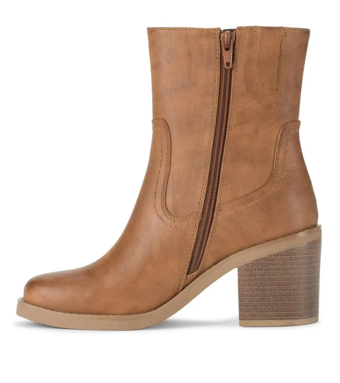 Women Baretraps Booties Mckenna Mid Calf Boot Cognac Women Baretraps Booties Mckenna Mid Calf Boot Cognac