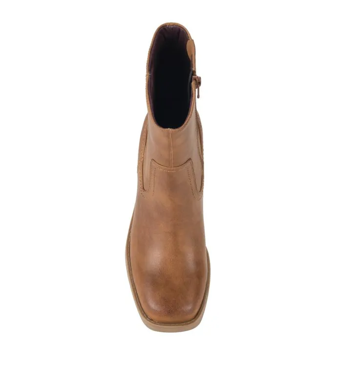 Women Baretraps Booties Mckenna Mid Calf Boot Cognac Women Baretraps Booties Mckenna Mid Calf Boot Cognac