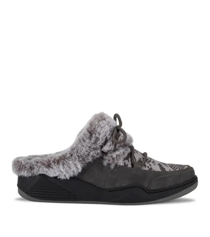 Women Baretraps Clogs and Mules Landon Clog Slipper Dark Grey Zebra