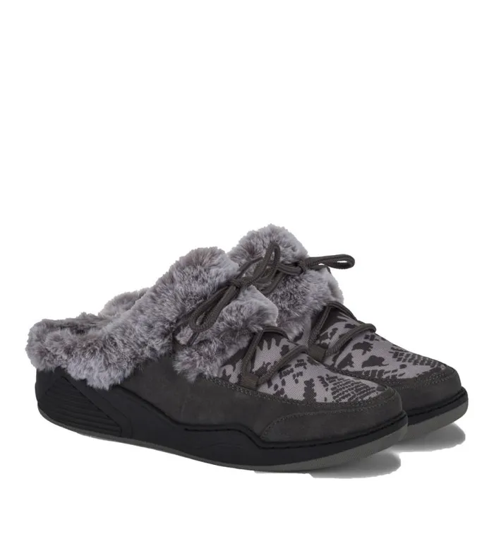 Women Baretraps Clogs and Mules Landon Clog Slipper Dark Grey Zebra