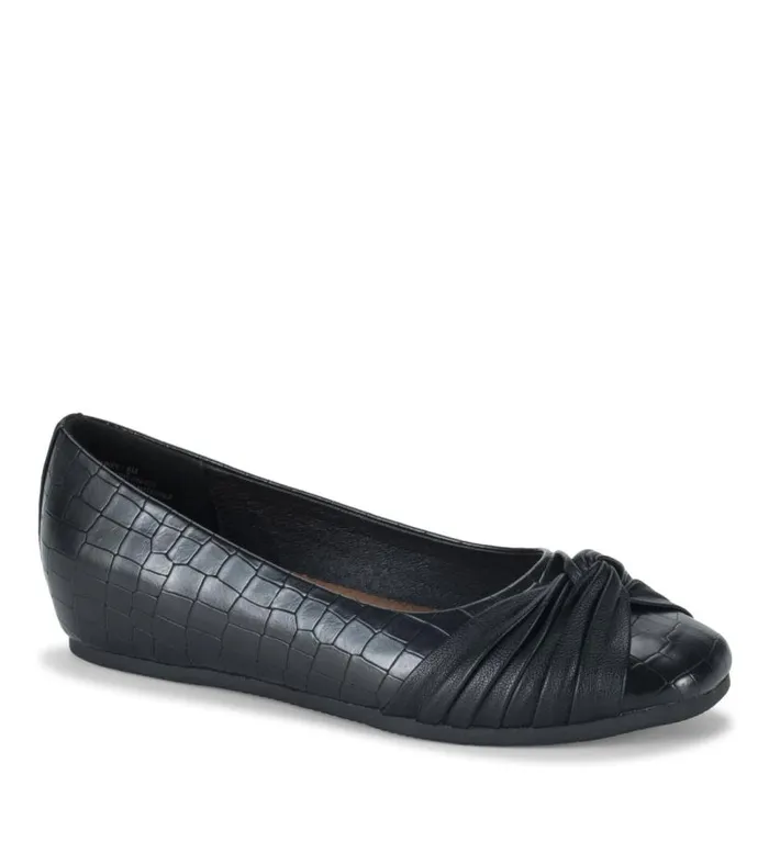 Women Baretraps Flats and Loafers Chainey Casual Flat Black Croco