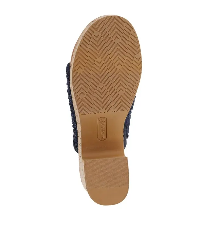 Women Baretraps Slides and Slip On Sandals Michaela Block Heel Sandal Dark Denim