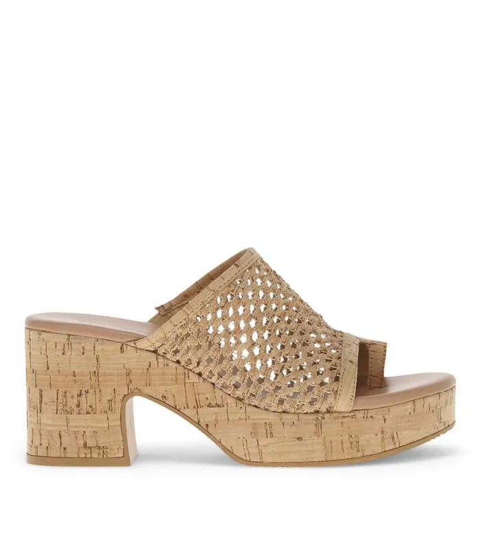 Women Baretraps Slides and Slip On Sandals Michaela Block Heel Sandal Natural Cork