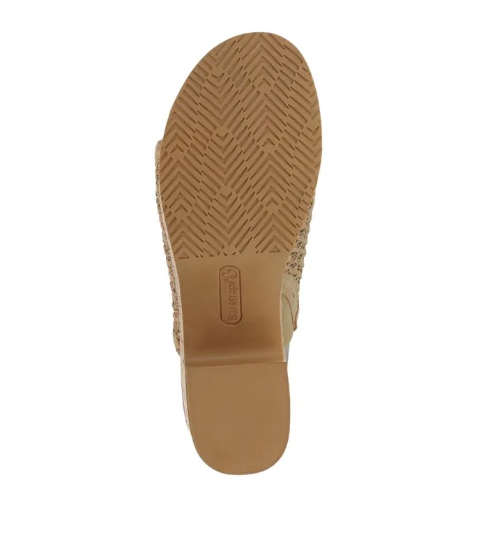 Women Baretraps Slides and Slip On Sandals Michaela Block Heel Sandal Natural Cork
