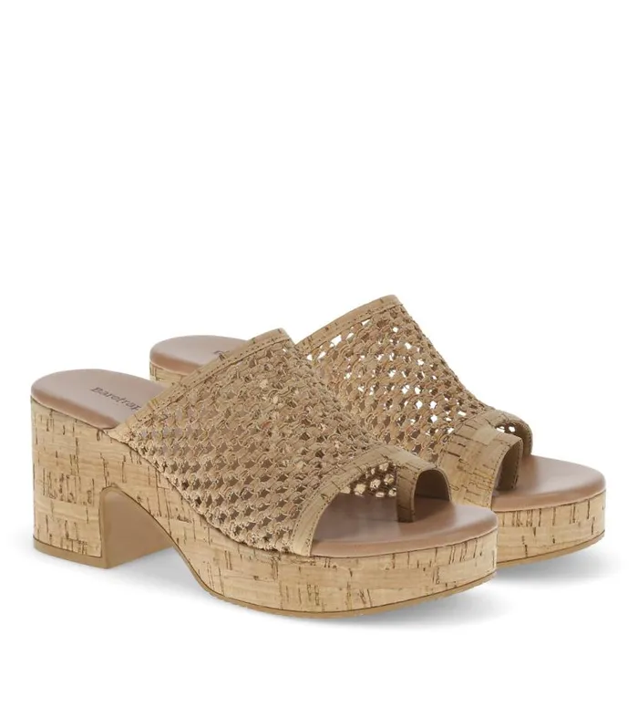 Women Baretraps Slides and Slip On Sandals Michaela Block Heel Sandal Natural Cork
