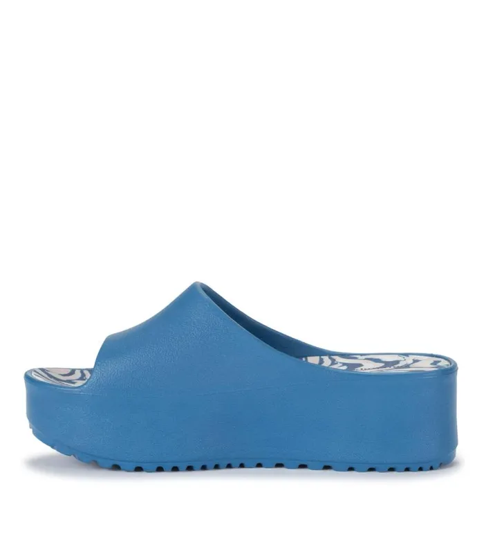 Women Baretraps Slides and Slip On Sandals Parvati Platform Sandal Atlantic Blue