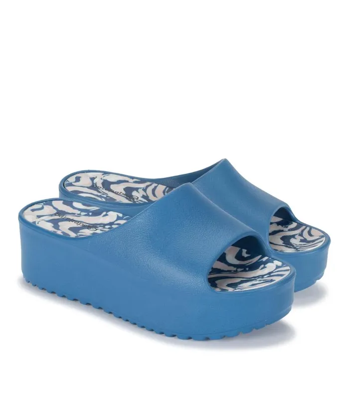 Women Baretraps Slides and Slip On Sandals Parvati Platform Sandal Atlantic Blue