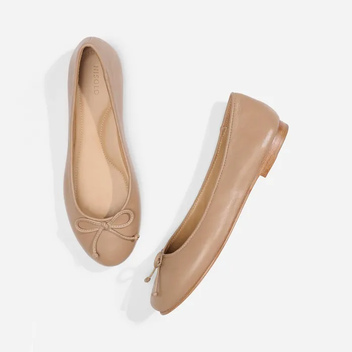 Women Bea GoTo Ballet Almond Nisolo Flats and Slip Ons