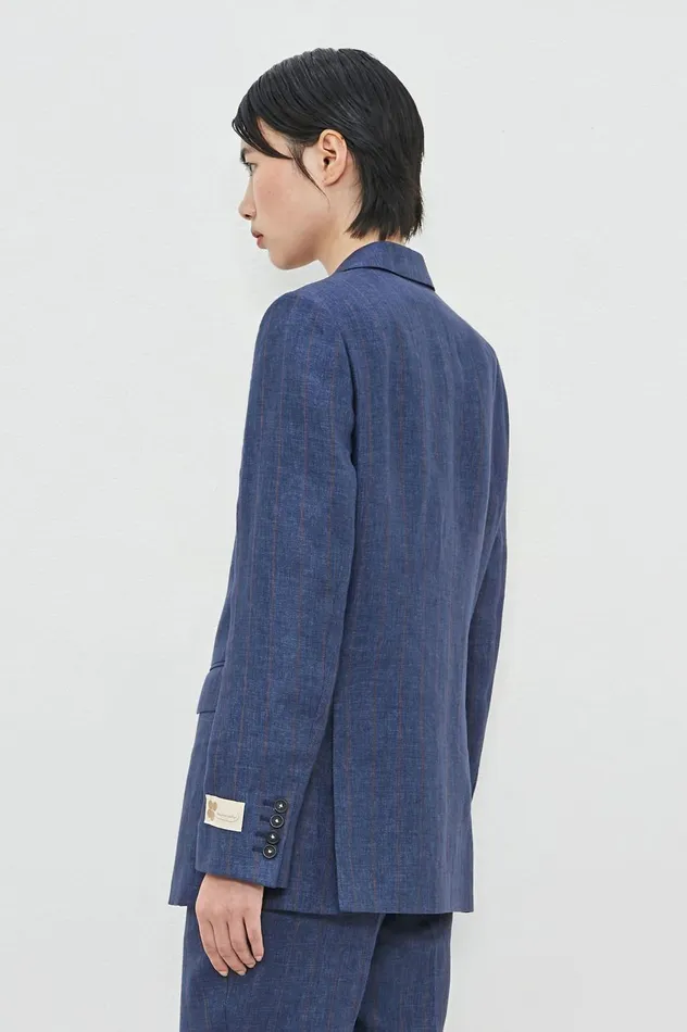 Women BELLA 8211 Linen Cotton Jacket 8211 Blu Massimo Alba Jackets and Coats Women BELLA 8211 Linen Cotton Jacket 8211 Blu Massimo Alba Jackets and Coats