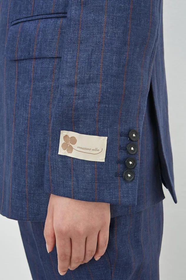 Women BELLA 8211 Linen Cotton Jacket 8211 Blu Massimo Alba Jackets and Coats Women BELLA 8211 Linen Cotton Jacket 8211 Blu Massimo Alba Jackets and Coats
