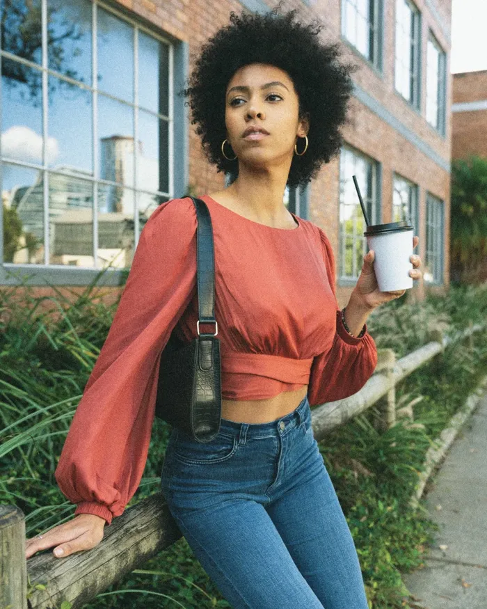 Women Belle and Bloom No Way Home Cropped Top 8211 Terracotta FINAL SALE Tops