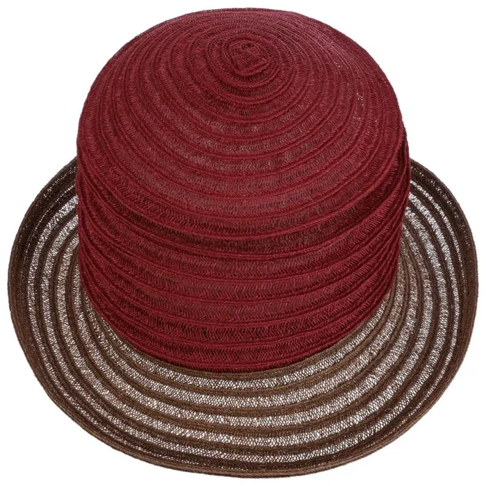 Women Belma New Pleated Hat Burgundy Mayser Straw Hats Women Belma New Pleated Hat Burgundy Mayser Straw Hats