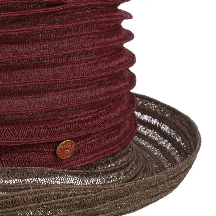 Women Belma New Pleated Hat Burgundy Mayser Straw Hats Women Belma New Pleated Hat Burgundy Mayser Straw Hats