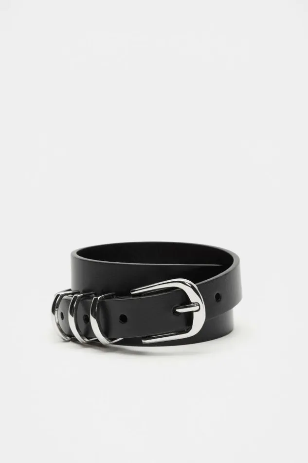 Women Belts Seed Heritage Gia Triple Keeper Belt Black
