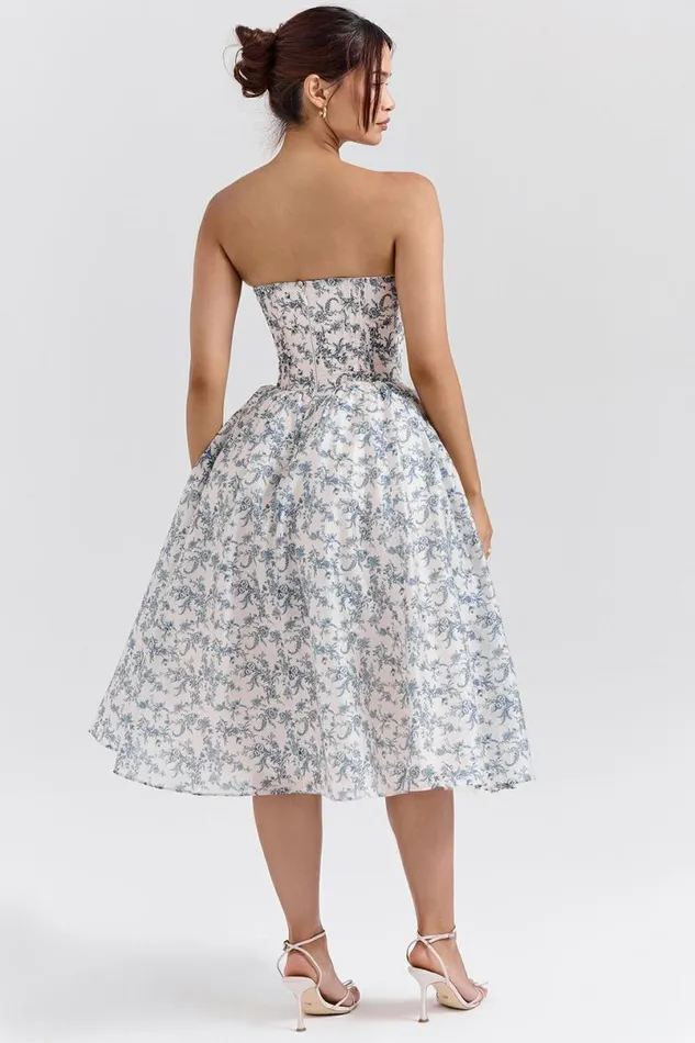 Women Bennett English Porcelain Print Strapless Sundress House Of CB Dresses Women Bennett English Porcelain Print Strapless Sundress House Of CB Dresses