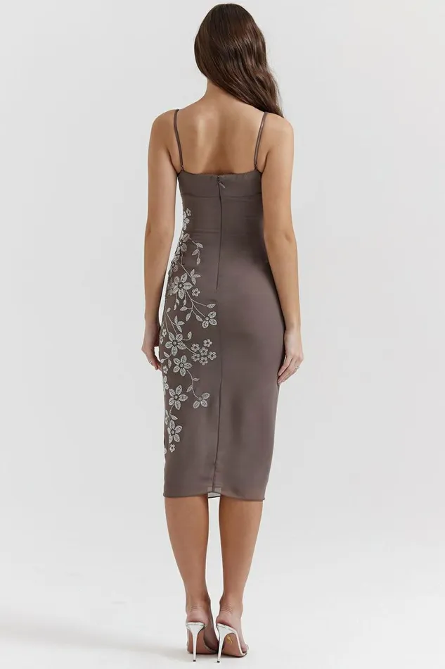 Women Blanca Smoke Crystal Embellished Midi Dress House Of CB Dresses Women Blanca Smoke Crystal Embellished Midi Dress House Of CB Dresses