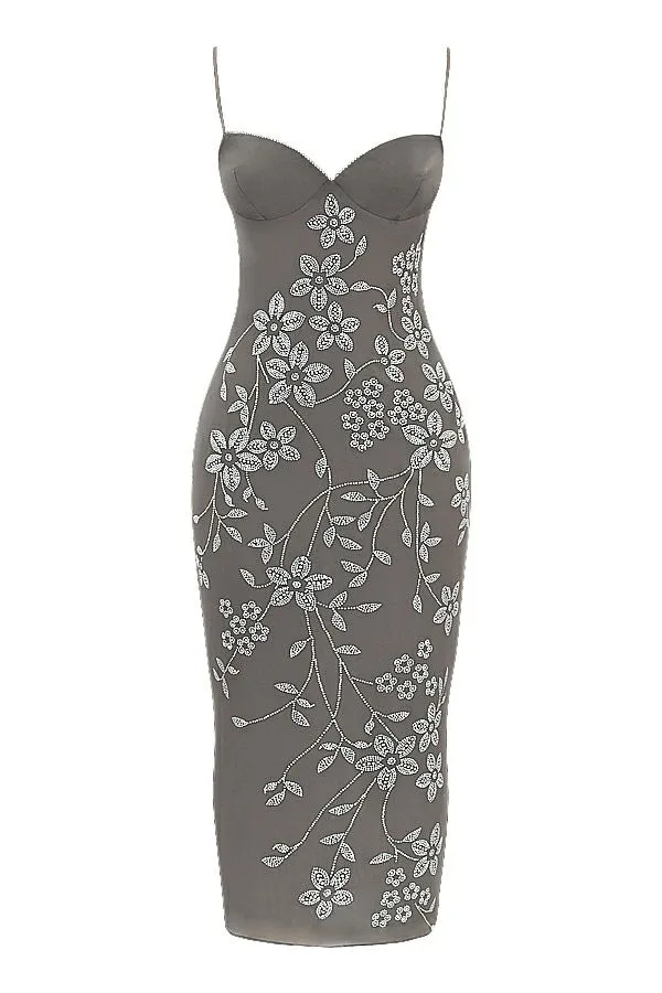Women Blanca Smoke Crystal Embellished Midi Dress House Of CB Dresses Women Blanca Smoke Crystal Embellished Midi Dress House Of CB Dresses