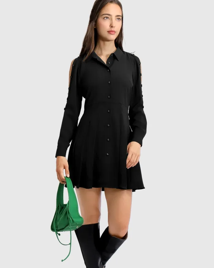 Women Boy Meets Girl Mini Dress 8211 Black Dresses Belle and Bloom