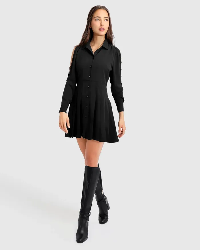 Women Boy Meets Girl Mini Dress 8211 Black Dresses Belle and Bloom
