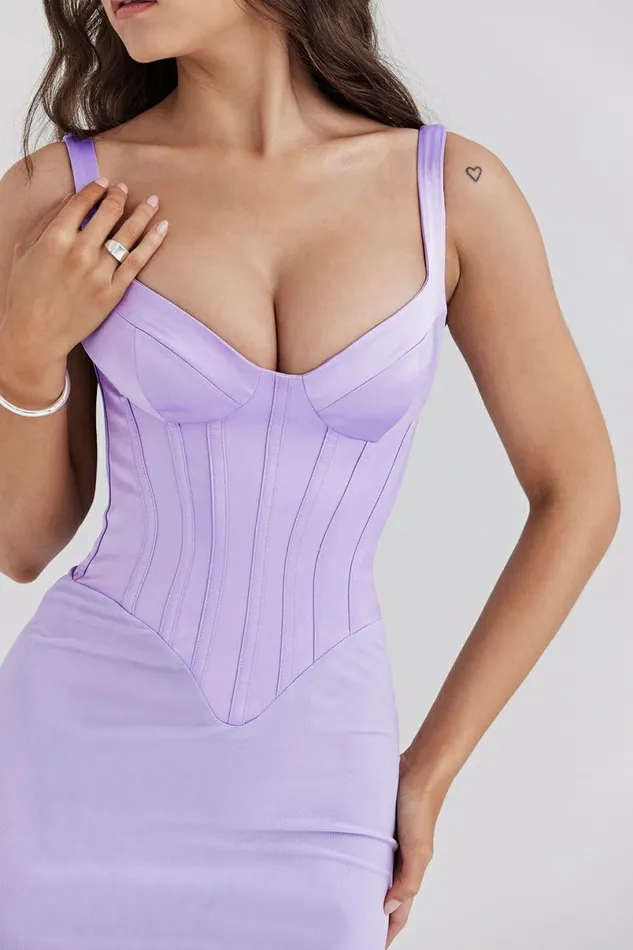 Women Breeze Orchid Satin Corset Maxi Dress House Of CB Dresses Women Breeze Orchid Satin Corset Maxi Dress House Of CB Dresses