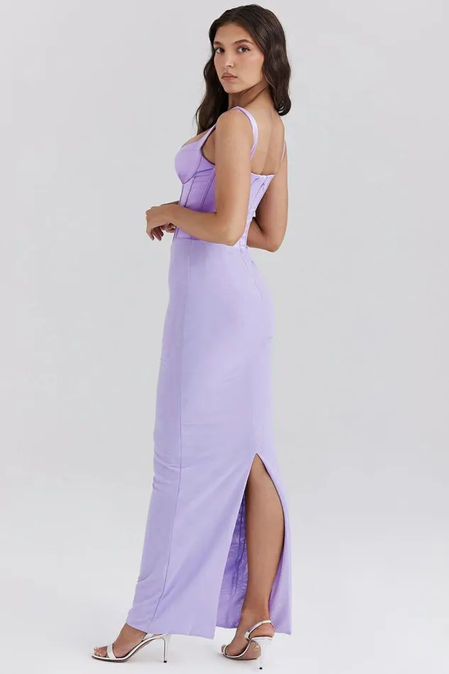 Women Breeze Orchid Satin Corset Maxi Dress House Of CB Dresses Women Breeze Orchid Satin Corset Maxi Dress House Of CB Dresses