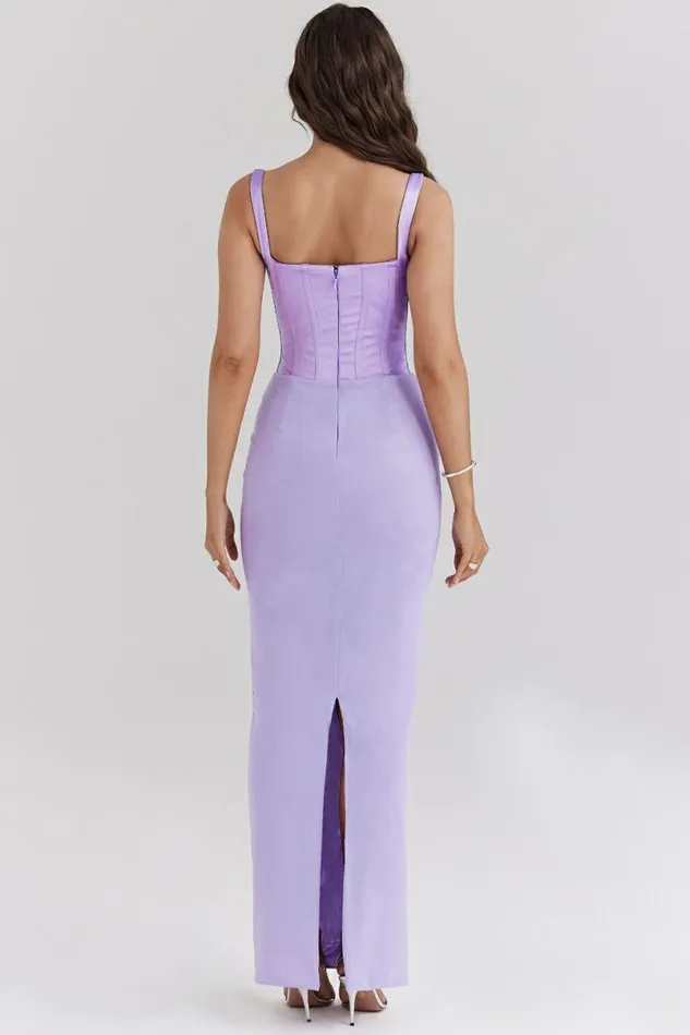 Women Breeze Orchid Satin Corset Maxi Dress House Of CB Dresses Women Breeze Orchid Satin Corset Maxi Dress House Of CB Dresses