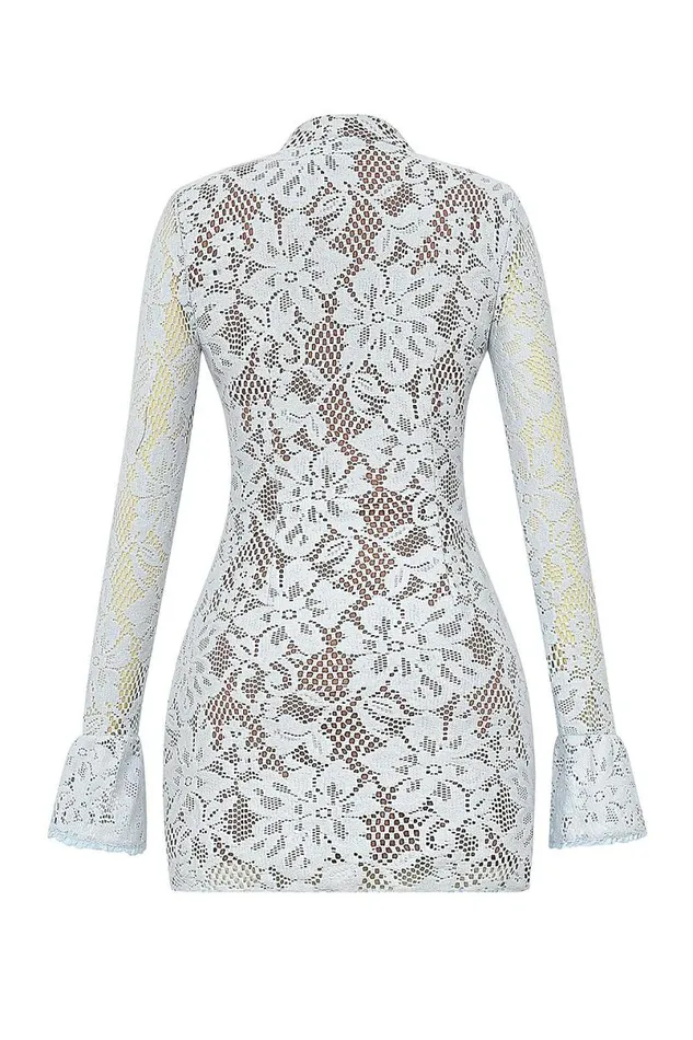 Women Brianna Bluebell Keyhole Lace Mini Dress House Of CB Dresses Women Brianna Bluebell Keyhole Lace Mini Dress House Of CB Dresses