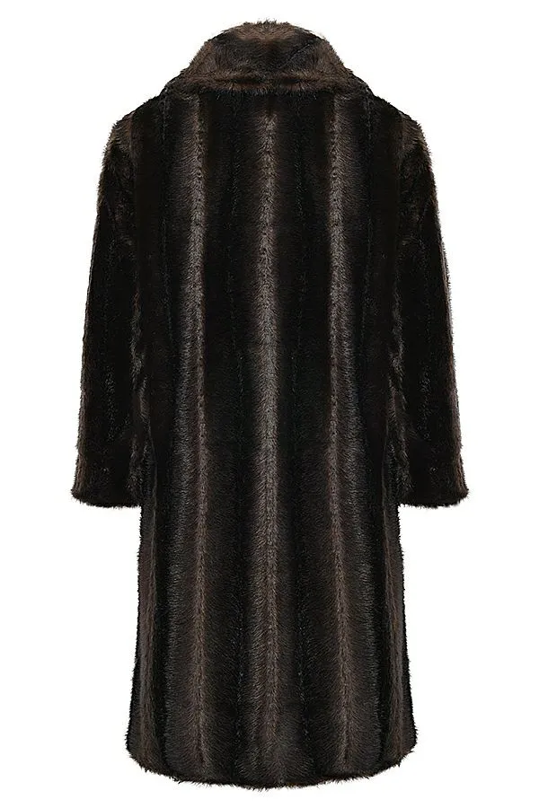 Women Callie Dark Brown Faux Fur Coat House Of CB Outerwear