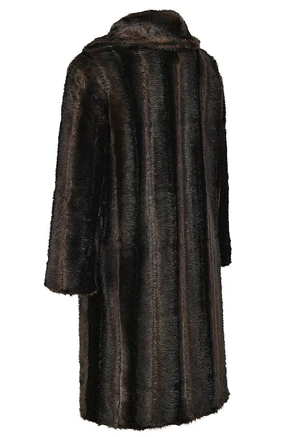 Women Callie Dark Brown Faux Fur Coat House Of CB Outerwear