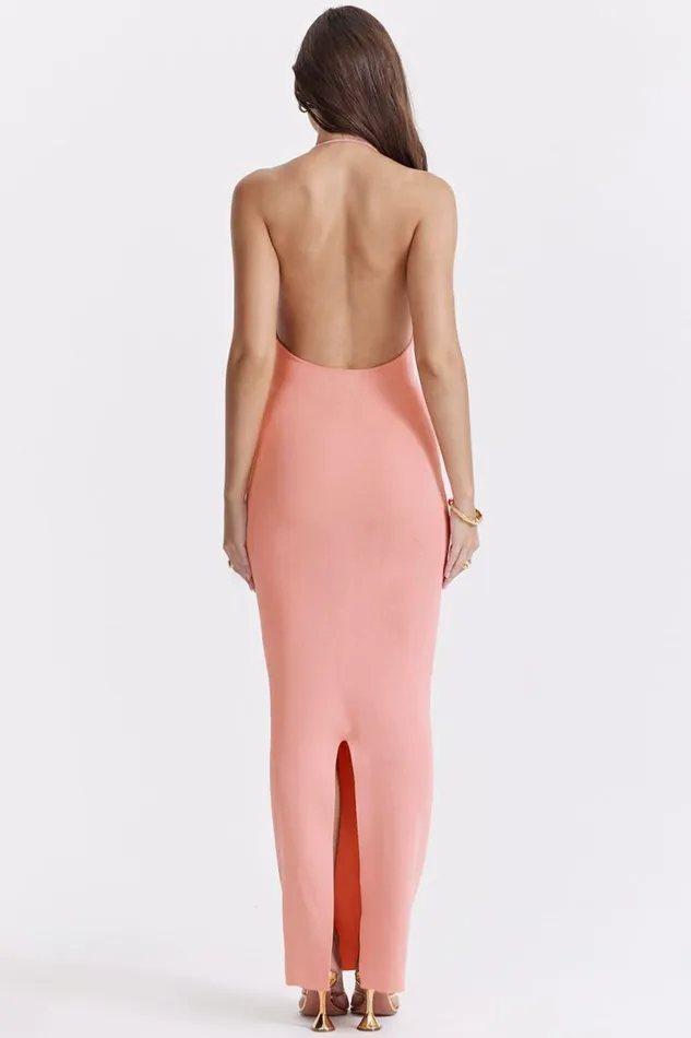 Women Camelia Apricot Plunge Maxi Dress House Of CB Dresses