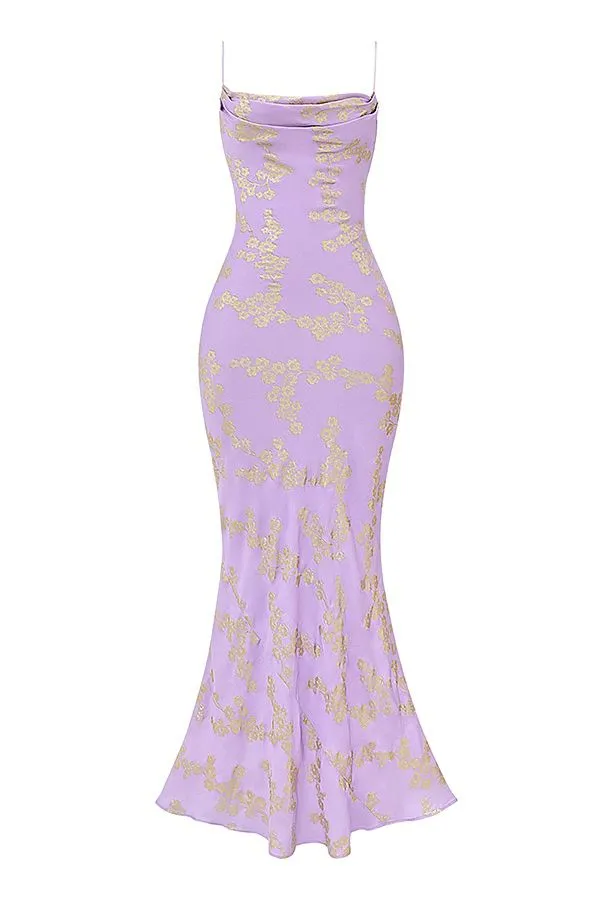 Women Capriana Orchid Jacquard Satin Gown House Of CB Dresses