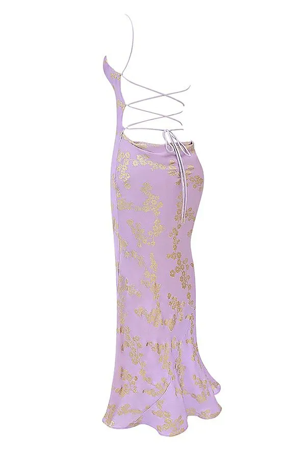 Women Capriana Orchid Jacquard Satin Gown House Of CB Dresses