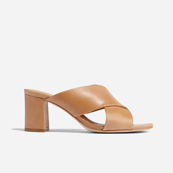 Women Carina Cross Strap Mule Almond Nisolo Sandals