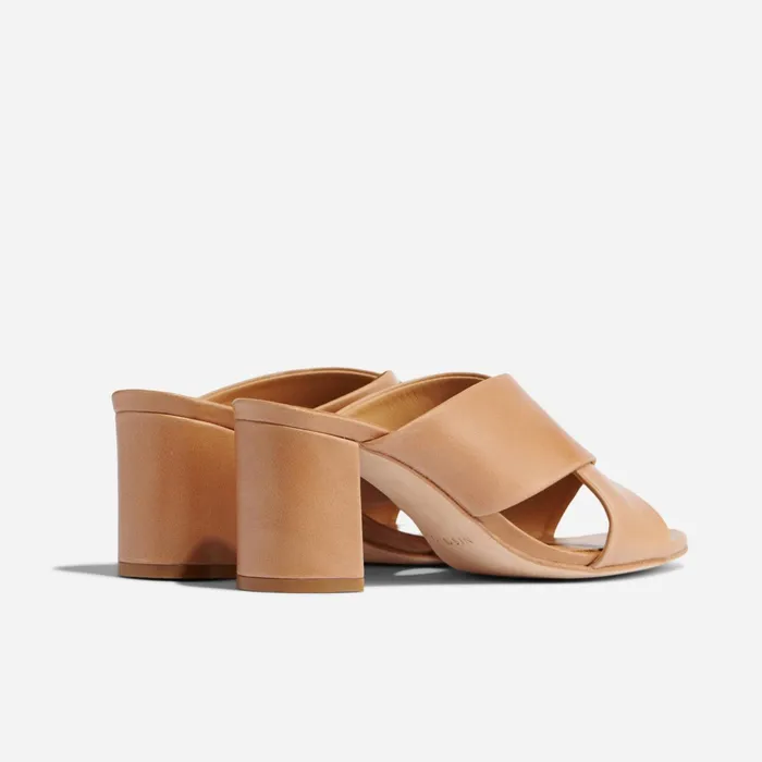 Women Carina Cross Strap Mule Almond Nisolo Sandals