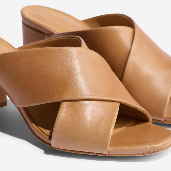 Women Carina Cross Strap Mule Almond Nisolo Sandals