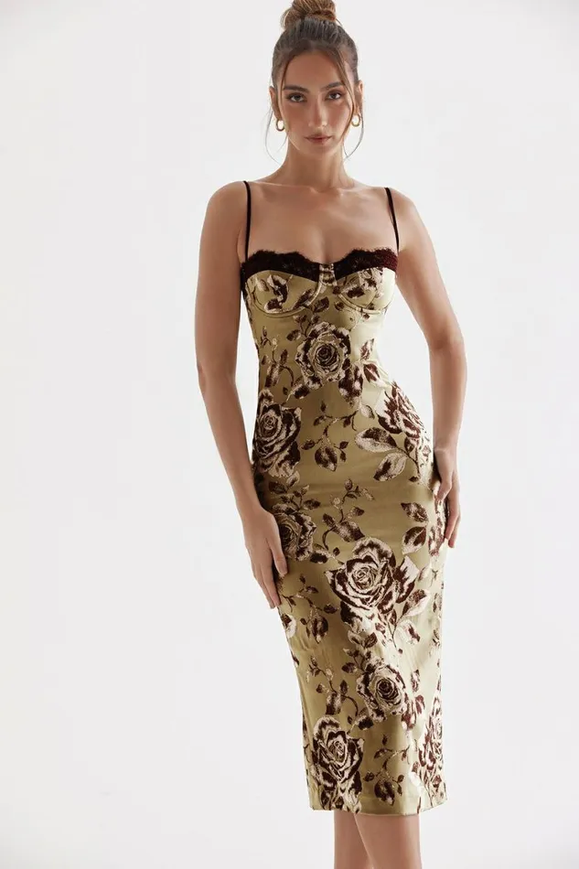 Women Cassia Floral Print Midi Dress House Of CB Dresses Women Cassia Floral Print Midi Dress House Of CB Dresses