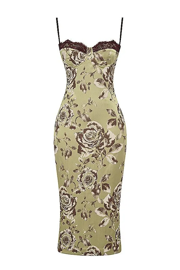 Women Cassia Floral Print Midi Dress House Of CB Dresses Women Cassia Floral Print Midi Dress House Of CB Dresses