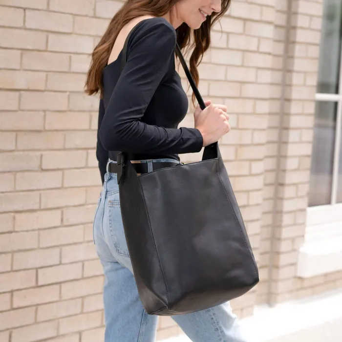 Women Cecilia GoTo Shoulder Bag Black Nisolo Bags and Wallets